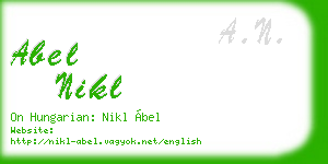 abel nikl business card