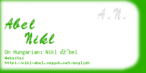 abel nikl business card